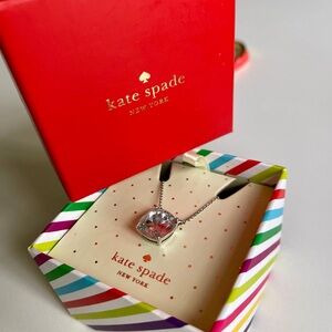 Kate Spade Silver Necklace with Sparkling Gem